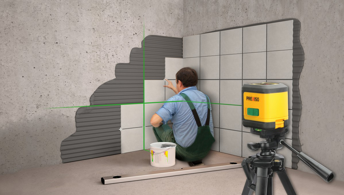 NIVEAU LASER EN CROIX 360° 15 METRES PREXISO